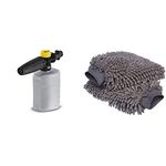 Kärcher 26431470 FJ6 Foam Jet Nozzle with 0.6 L Capacity Foamer for Pressure Washer Accessory & Amazon Basics Deluxe Microfiber Car Wash Mitt (2 Pack)