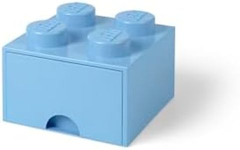 LEGO Brick Drawer Stackable Storage with 4 Knobs, in Light Blue