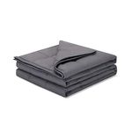 Weighted Idea Cooling Weighted Blanket Queen Size 20 lbs for Adult 60in x80in (Soft and Breathable Fabric, Dark Grey) with Premium Glass Beads