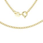 Carissima Gold Unisex 9 ct Yellow Gold 1.7 mm Flat Curb Chain Necklace of Length 41 cm/16 Inch