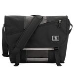 OIWAS 15.6 Inch Messenger Bag Men Laptop Bag Men Satchel Work Bag Briefcase Shoulder Crossbody Bag Canvas Travel School Women Teens Black