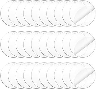 30 Pieces 3 Inches (7.5 CM) Round Acrylic Panel with Hole, Clear Circle Acrylic Sheet, Acrylic Blanks Transparent Circle Ornament for Keychain Picture Frame Painting DIY Crafts