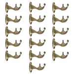 SPOTBIA Curtain Knob|Bracket Rod Heavy Support|Bracket Steel Antique Finish|Curtain Accessories|for Home Curtain Support Rod Bracket|Holder for 1 Inch Rod (Pack of 16)