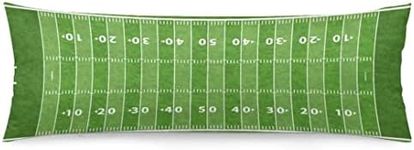 Football Field Body Pillow Cover American Sports Green Lawn Sport Game Theme Long Pillow Case Protector with Zipper Decorative Cushion Large Pillowcases for Bedroom,Sofa,Couch, Home Gifts 20"x54"