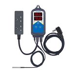 Inkbird ITC-306 Dual Relays Plug Digital Temperature Controller Heating Thermostat 24 Hours Day Night Cycle Timer 3 Pins UK Socket (ITC-306T + Standard Probe)