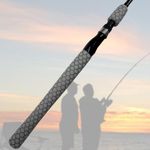 SoftShrink Fishscale Pattern Heat Shrink for Lacrosse, Tools - No Rough Edges, Customizable (45mm Dia. x 1.6m Long, Silver Gray)