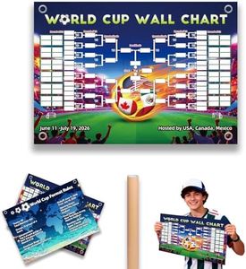 TOKLYUIE for World Cup Schedule Poster World Cup Merchandise Double Sided Printing No Crease Schedule Waterproof Erasable 2026 Football Tournament Schedule and Team Info Chart Poster for Soccer Fans