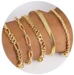 14K Gold Bracelets Set for Women, 5