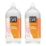 Better Life Natural Plant Based Best Hardwood Floor Cleaner, Safe on All Hard Floor Surfaces, Citrus Mint, 32 Ounces (Pack of 2)