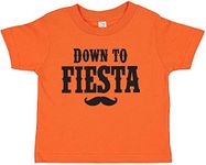 Down to Fiesta Cinco De Mayo Baby Infant Toddler Tee Shirt (Assorted Colors), Orange, 3T