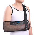 Mesh Arm Shoulder Sling Medical Shoulder Immobilizer for Shoulder Injury Torn Rotator Cuff, Adjustable Breathable Arm Brace for Shower, Right Left Arm Stabilizes Elbow Arm Wrist Injury for Men Women