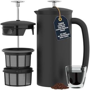 ESPRO P7 French Press - Double Walled Stainless Steel Insulated Coffee and Tea Maker (Matte Black, 32 Ounce)