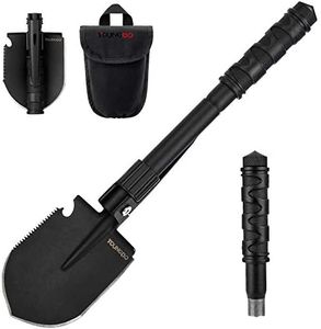 Pala Plegable Multifuncional,YOUNGDO 10-en-1 Pala Jardineria Antióxido 49cm Pala Plegable Militar Portátil Ligera Herramienta para Supervivencia, Jardín, Camping, Senderismo, al Aire Libre, etc.