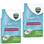 2 x Vicks Comforting Soothing Menthol VapoPads 2 Packs of 7 = 14 Pads *OMM TM*