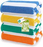 Utopia Towels 4 Pack Cabana Stripe 