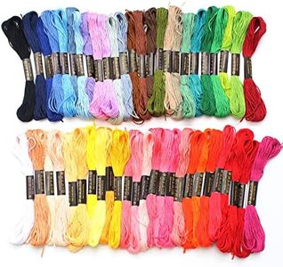 FENGYING Fils Bracelet Brésilien, Fil Broderie,a Broder 50 couleurs de 8 mètres