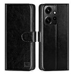 32nd Book Wallet PU Leather Case Cover for Xiaomi Redmi Note 12 4G, Flip Case With RFID Blocking Card Slots, Magnetic Closure and Built In Stand - Black