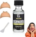 Wig Glue,Hair Bonding Glue,Bold Hold Lace Glue,Lace Glue,Wig Glue Lace Front,Comes with 2 Hair Nets and 1 Glue Application Tool Easy to Use Waterproof,Latex-Free and Oil-Resistant (15ml)