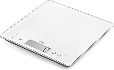 Soehnle 61505 Page Comfort 400 Kitchen Scale, Digital Food Scale with Sensor Touch, Acccurate Gram Scale for Measuring up to 10 kg, Electronic Weigh Scale with Integrated Time Display (Colour: White)