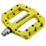 ROCKBROS Lightweight Mountain Bike Pedals Nylon Fiber Bicycle Platform Pedals for MTB 9/16" Green