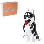 Larcele Mini Building Blocks Animal Set, DIY Micro 3D Building Toy Bricks,753 pcs KLJM-05 (Huskie)