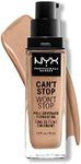 NYX Professional Makeup Can't Stop Won't Stop Full Coverage Liquid Foundation - 10.5 Medium Buff