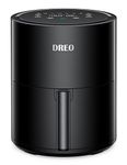 Dreo Air Fryer - 100ââ€žâ€° to 450ââ€žâ€°, 4 Quart Hot Oven Cooker with 50 Recipes, 9 Cooking Functions on Easy Touch Screen, Preheat, Shake Reminder, 9-in-1 Digital Airfryer, Black, 4L (DR-KAF002)