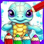 Kawaii & Chibi Turtles Coloring Boo