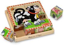 Melissa & Doug Farm Wooden Cube Puz