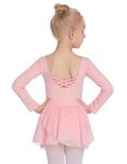 Arshiner Kids Girls Classic Long Sleeve Leotard Crisscross Dance Ballet Dress