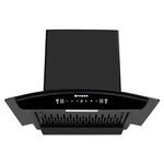 Faber Hood Marcus 60cm 1300 m³/hr Filterless Autoclean Chimney | Touch & Gesture Control | Curved Shaped |12Yr on Motor, 2Yr Comprehensive Warranty by Faber | HOOD MARCUS HC SC BK FL 60, Black