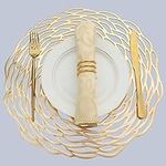 Evevde Gold Round Placemats for Din