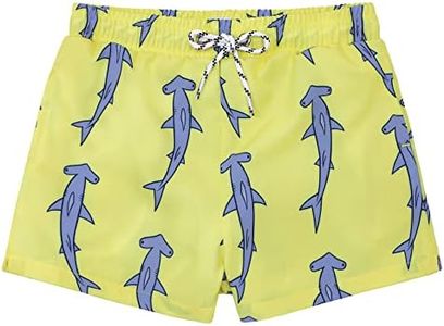 Durio Baby Boy Swim Trunks Quick Drying Swimsuit Baby Boy Bathing Suit Summer Swimwear Essentails C Yellow Shark 12-18 Months
