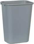 Rubbermaid Commercial Products 2957 LLDPE 10-Gallon Deskside Large Trash Can, Rectangular, 11" Width x 15-1/4" Depth x 19-7/8" Height, Gray