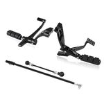 TCMT Forward Controls Foot Pegs Levers Linkages Motorcycle Footpegs Fit For Harley Sportster XL 1200 883 2014-2019 (Style A Black)