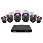 Swann Home DVR Security Camera System with 1TB HDD, 6 Camera 8 Channel, 1080p Full HD Video, Indoor & Outdoor Wired CCTV, Colour Night Vision, Heat Motion Detection, Spotlights, Flashing Lights