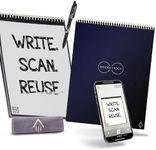 Rocketbook Flip - with 1 Pilot Frixion Pen & 1 Microfiber Cloth Included - Dark Blue Cover, Letter Size (8.5" x 11")