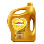 Saffola Gold Refined Oil|Blend of Rice Bran Oil & Sunflower Oil|Cooking Oil|Pro Healthy Lifestyle Edible Oil 2 Litre Jar