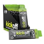 Vow Kick Off x 12 60g Energy Gels with 75mg Caffeine, 22g Carbohydrates, Apple Flavour, Informed Sports Approved, Carb Gel, Sports Gel, Cycling, Running, Soccer, Rugby, Football Supplements