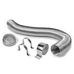 ARDNIB Kitchen Chimney Aluminium Exhaust Pipe with free Cowl Cover and Aluminium Silver Tape (10feet length) (6inch Kit)