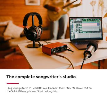 Focusrite Scarlett Solo Studio 4th Gen USB Audio Interface Recording Bundle