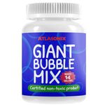 Huge Bubbles Mix Solution 14 Gallons Non Toxic Powder Concentrate Refill for Giant Big Bubble Wands and Machines Safe for Kids and Pets on Summer Outdoor Birthday Fun Party Activity Dog Edible