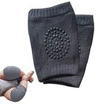 Home Genie Baby Crawling Anti-Slip Knee Protectors,Unisex Toddlers Kneepads,Fits Most Babies and Suitable for Every Season (Best for 6-24 Months Old Baby) (Dark Grey)