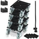 VEVOR Furniture Dolly, Furniture Moving Dollies with 360° PP Swivel Wheels & Carbon Steel Panel, 1000 Lbs Capacity Furniture Lift Mover Tool Set for Moving Heavy Furniture Refrigerator Sofa