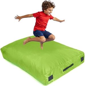 SaferBounce Crash Pad for Kids Sensory | Big 5Ft x 5Ft Or 3Ft x 4Ft | Autism Sensory Crash Mat for Jumping & Play | Crashpad | Soft Foam Landing Pad for Kids | Giant Pillow Mat | Climbing & Gymnastics
