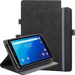 SINSO Universal Stand Folio Case Cover for All 7-8" Tablets (Fire 7 tablet/Fire HD 8,iPad Mini 5/4/3/2/1,iPad mini 6,Lenovo Tab M7 7 inch/Lenovo Tab M8 8 inch), Black