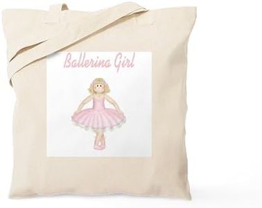 CafePress Ballerina Girl Tote Bag Natural Canvas Tote Bag, Reusable Shopping Bag