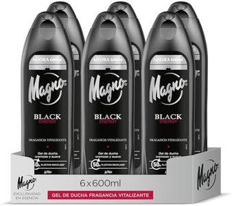 Magno - Gel de Ducha Black Energy - pack de 6 de 600ml (3.600ml) - Fragancia energizante de toques cítricos
