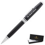 Engraved Cross Pens | Personalized Cross Coventry Ballpoint Pen in Black Lacquer with Chrome Trim. Premium Luxury Gift for Graduation or Business.