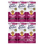 Little Noses Saline Spray/Drops for Dry for Stuffy Noses, 1-Ounce (30 ml) (Pack of 6)